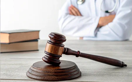 Молоточек судебный и врач